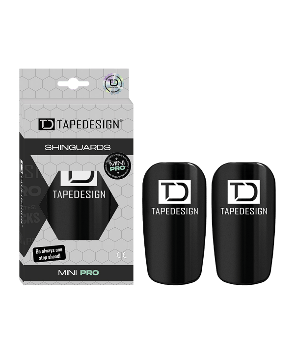Tapedesign Mini PRO Schienbeinschoner Schwarz