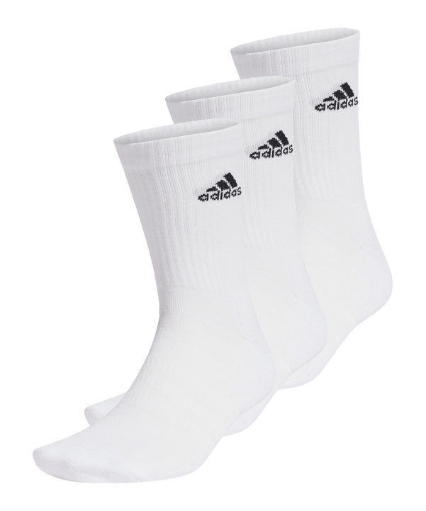 adidas Cush Crew 3er Pack Socken Weiss Schwarz