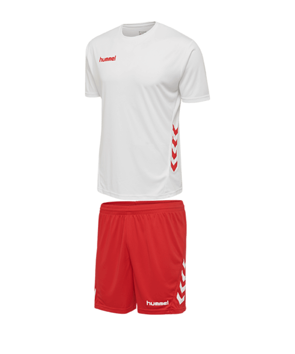Hummel Promo Duo Trikotset kurzarm Weiss Rot F9402