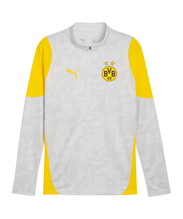 PUMA Borussia Dortmund Training 1/4 Zip Sweatshirt Grau F18