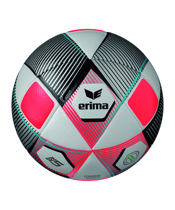 Erima Hybrid Match Spielball Silber Rot