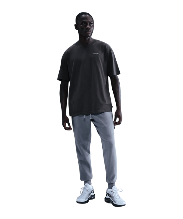 Nike FC Barcelona Peak Wordmark T-Shirt Grau F060