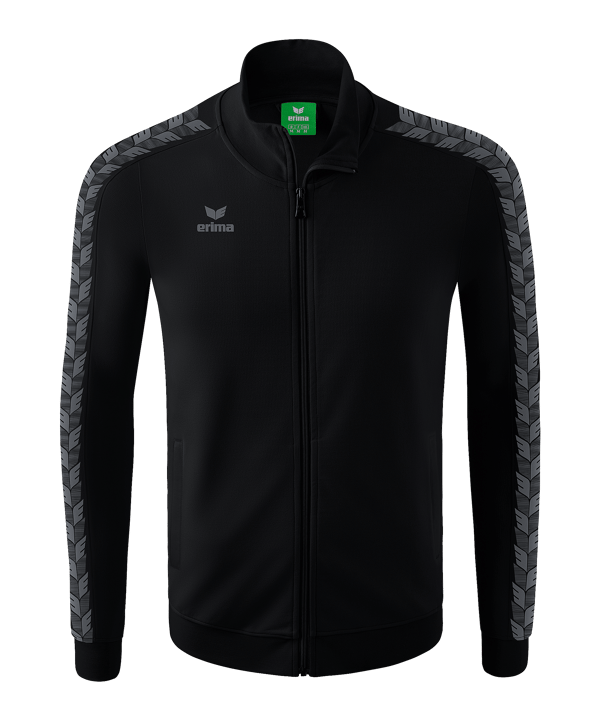 Erima Essential Team Tracktop Jacke Schwarz Grau