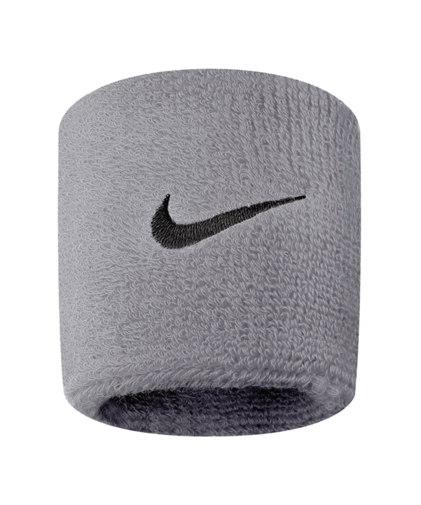 Nike Swoosh Wristbands Running Grau Schwarz F051