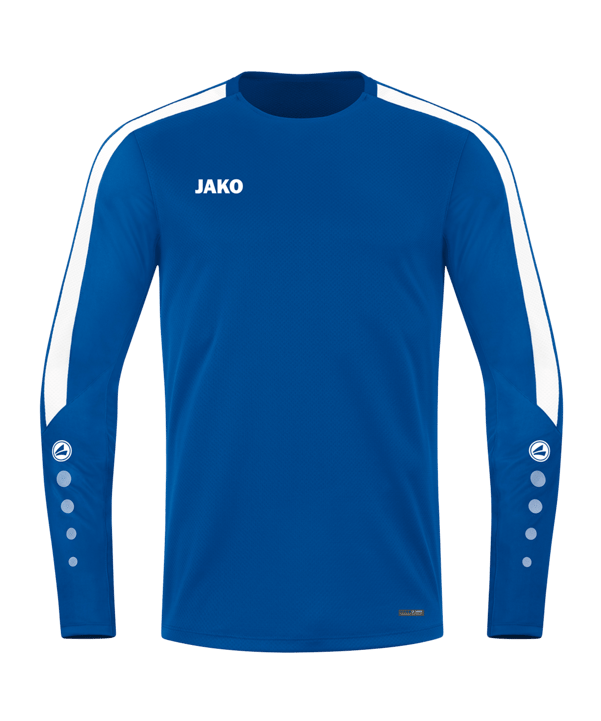 JAKO Power Sweatshirt Blau Weiss F400
