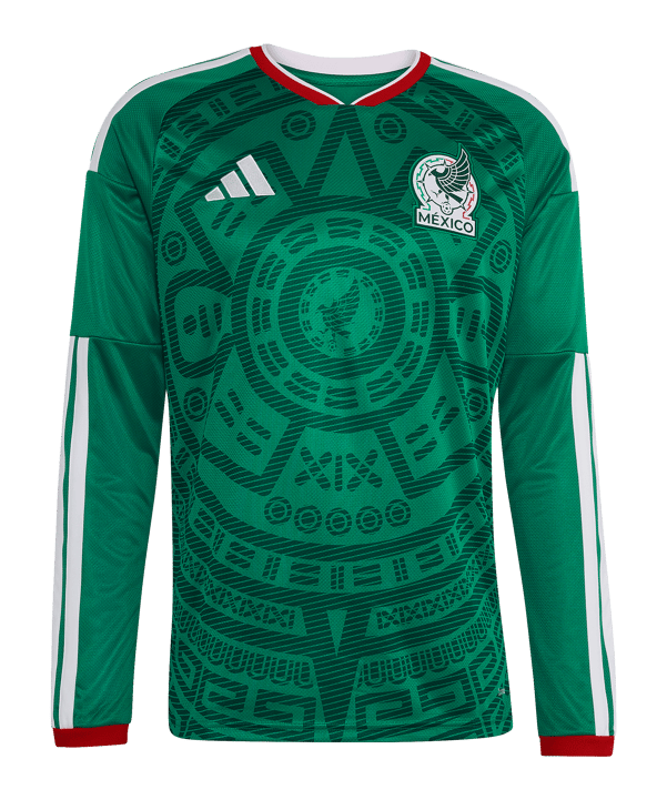adidas Mexiko Trikot Langarm Home WM 2026 Grün