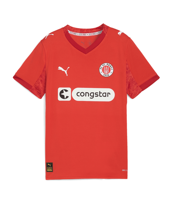 PUMA FC St. Pauli Fourth Trikot Kids Rot F04