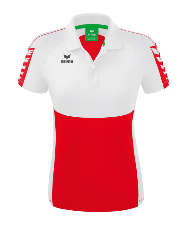 Erima Six Wings Poloshirt Damen Rot Weiss