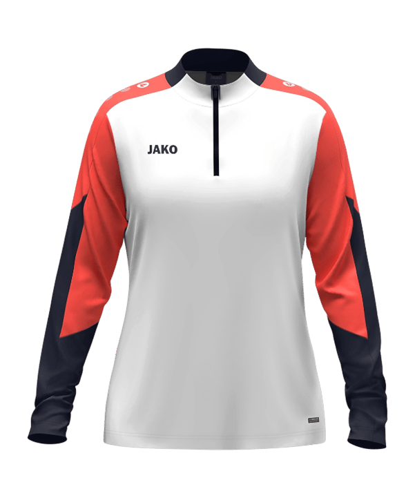 JAKO Dynamic Ziptop Sweatshirt Damen Weiß F026