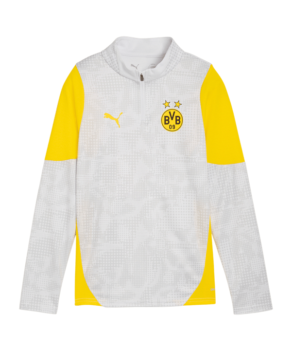 PUMA Borussia Dortmund Training 1/4 Zip Sweatshirt Kids Grau F18