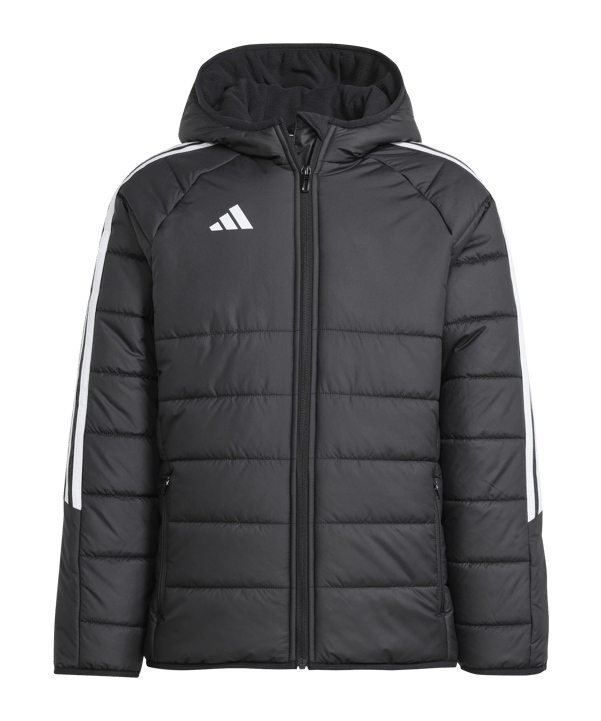 adidas Tiro 24 Winterjacke Kids Schwarz Weiss