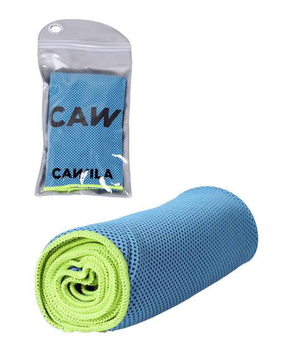 Cawila Academy Ice kühlendes Handtuch Blau Gelb