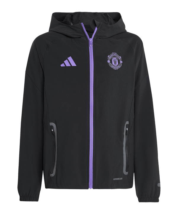 adidas Manchester United Vis Tech Travel Jacke Kids Schwarz