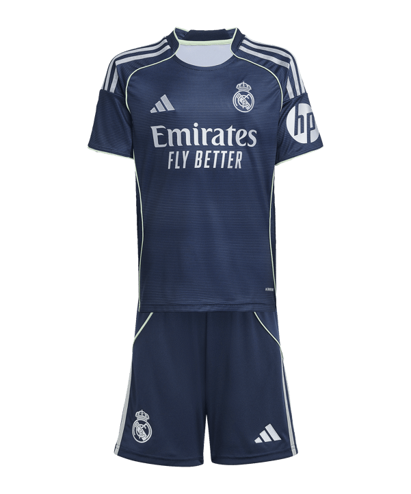 adidas Real Madrid Mini Trikot Set Away 2025/2026 Kids Blau