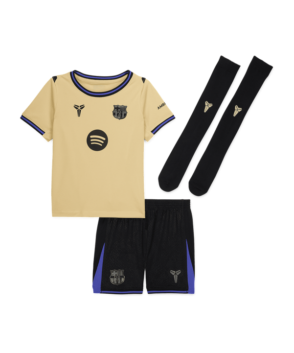 Nike FC Barcelona Minikit Trikot Set Away 2025/2026 Kids Gold F784