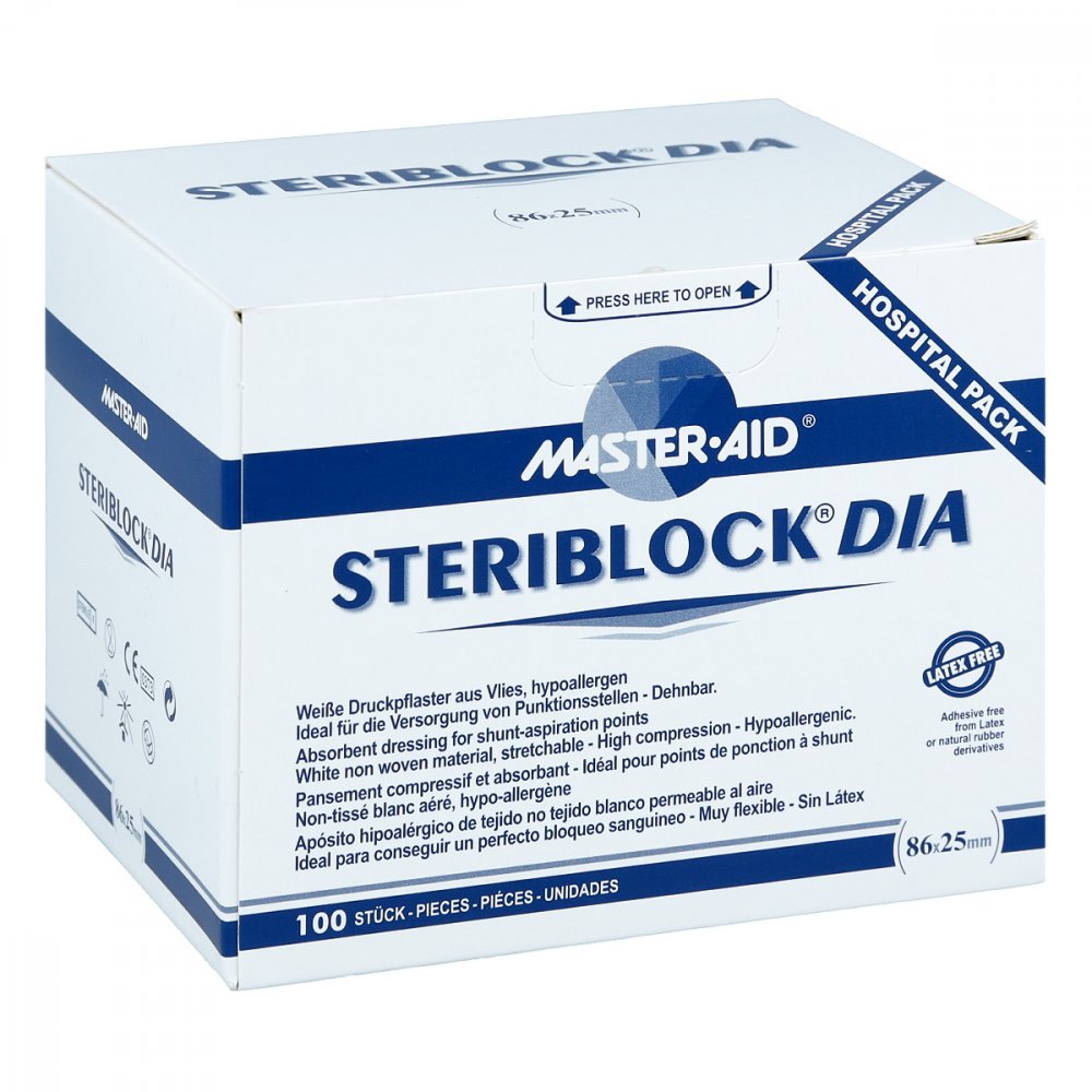 Steriblock Dialyse-pflaster 86x25mm Master Aid