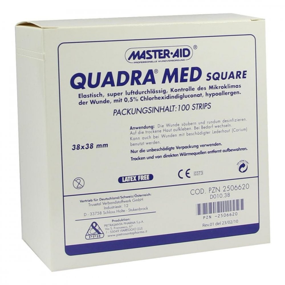 Quadra Med square 38x38 mm Strips Master Aid
