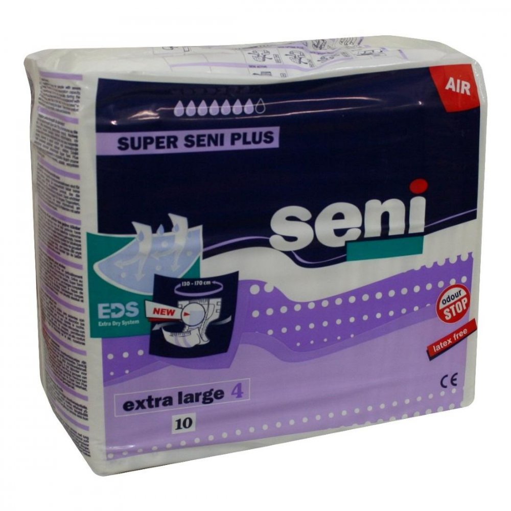 Super Seni GrÃ¶Ãe 4 extra large plus Windeln Nacht Er.