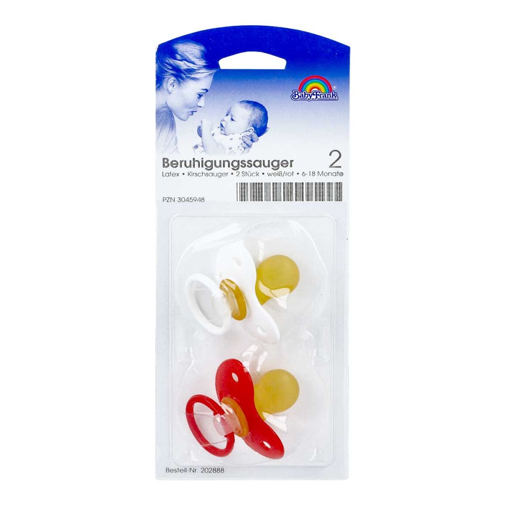 Sauger Kirsche Latex GrÃ¶Ãe 2 6-18 Monat â¬ weiss/rot