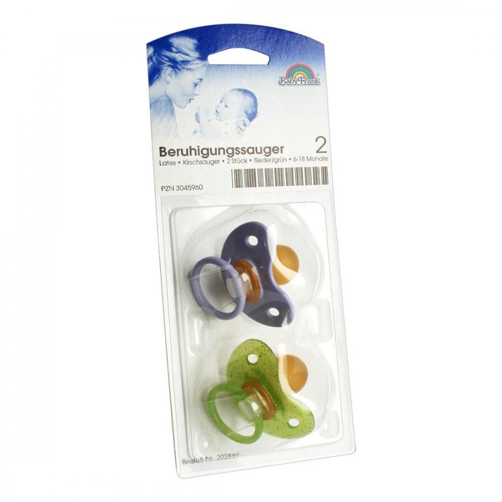 Sauger Kirsche Latex GrÃ¶Ãe 2 6-18 Monat â¬ flied./grÃ¼n