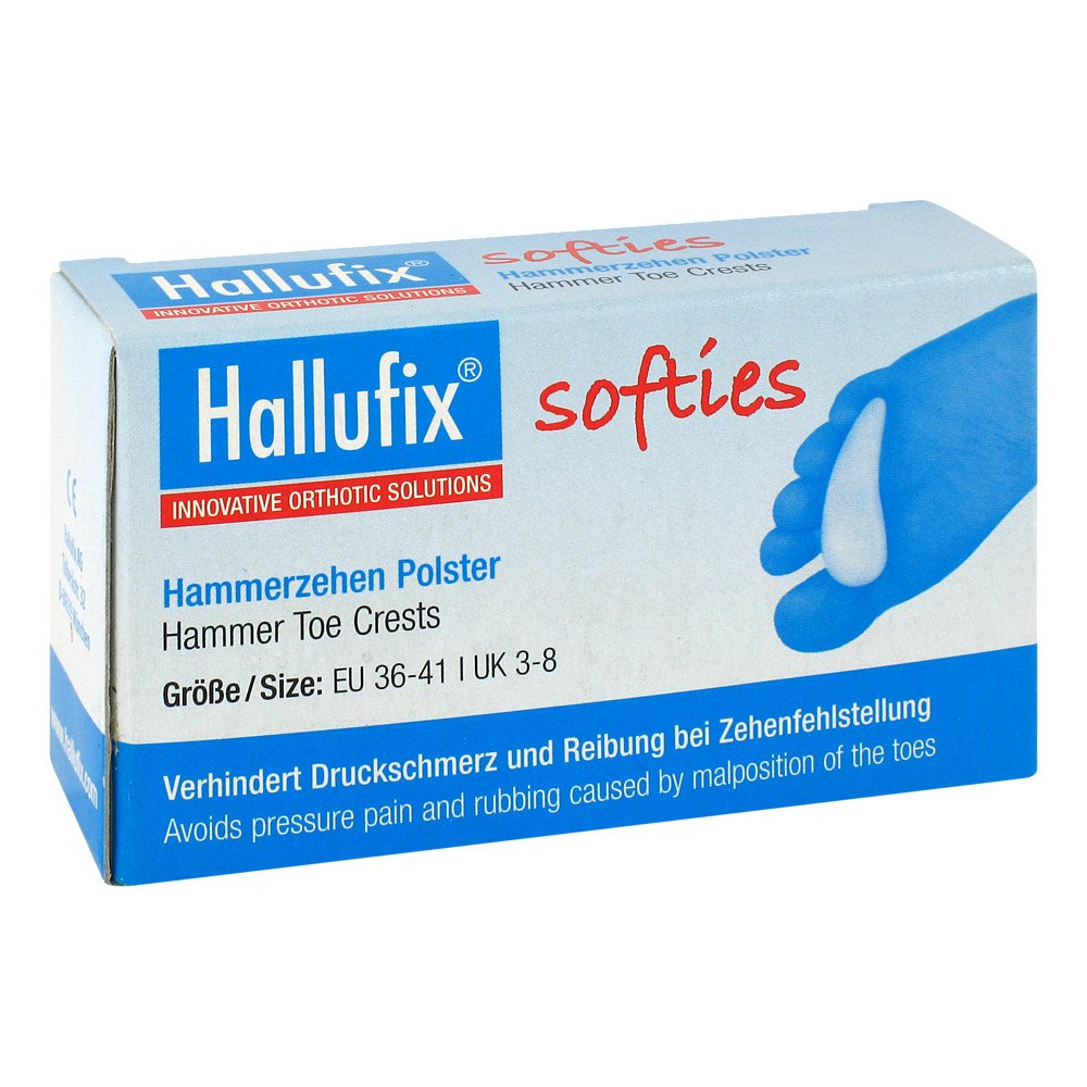 Hallufix softies Hammerzehenpolster GrÃ¶Ãe m 36-41