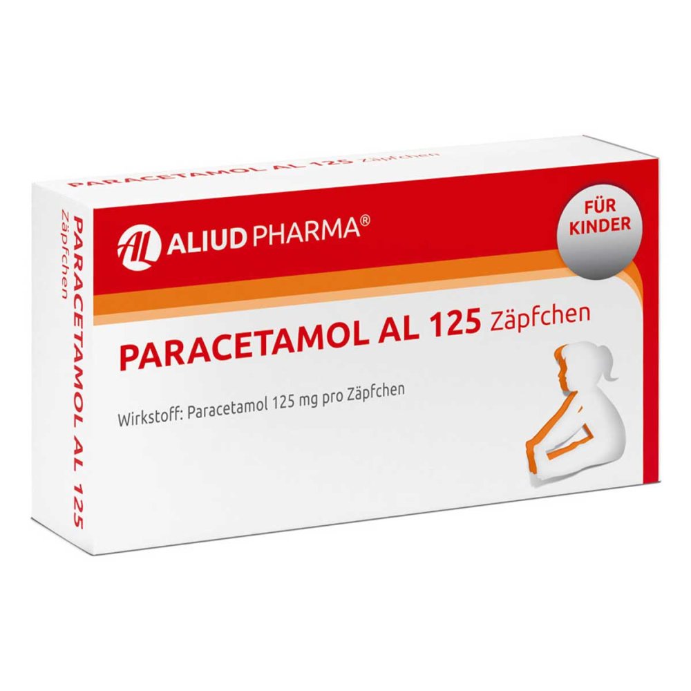 Paracetamol AL 125 ZÃ¤pfchen bei akuten Schmerzen und Fieber