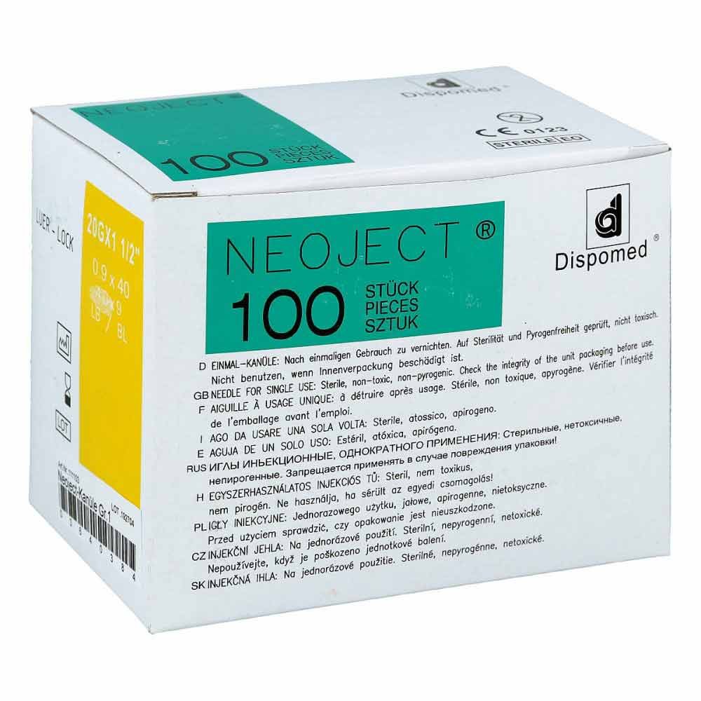 KanÃ¼len Einmal Neoject GrÃ¶Ãe 1 0,9x40mm