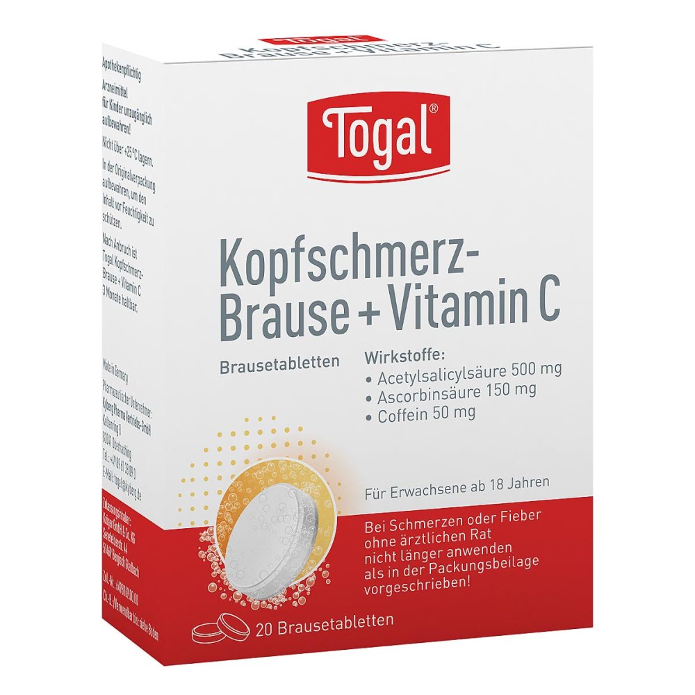 Togal Kopfschmerz-Brause+Vitamin C