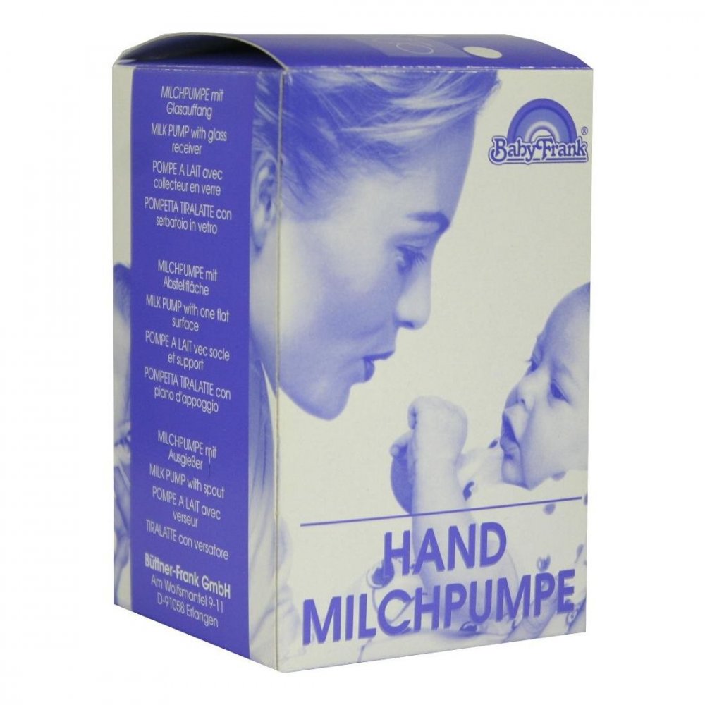 Milchpumpe Frank Hand mit Auffangbeh.Glas mit Abl.