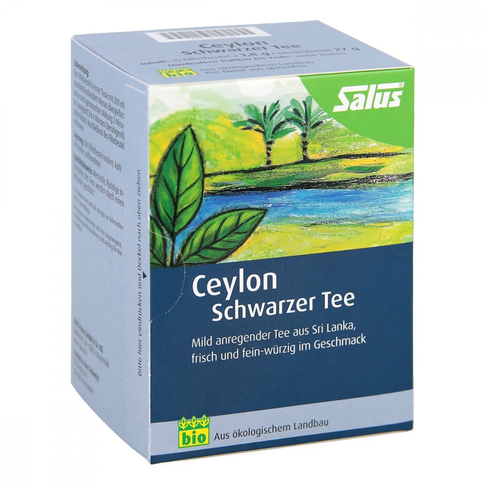 Ceylon Schwarzer Tee bio Salus Filterbeutel
