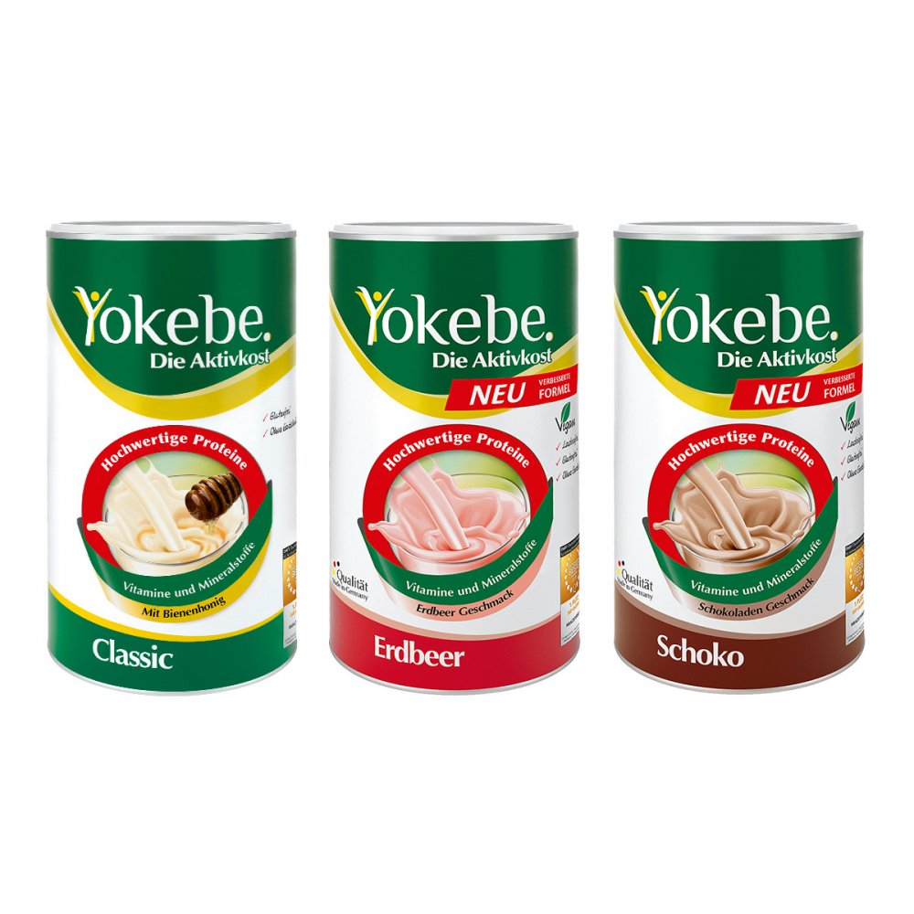 Yokebe Paket - Classic, Erdbeer, Schoko
