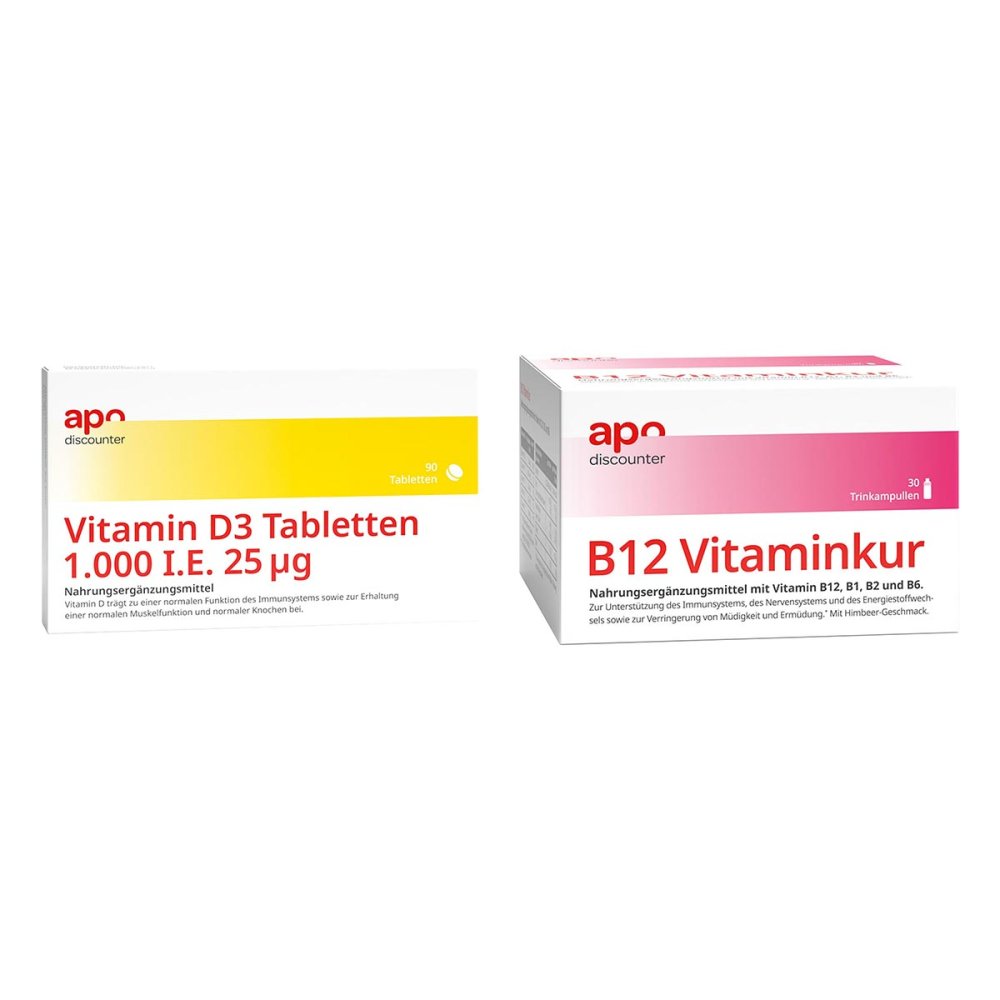 Immunsystem Sparset - Vitamin B12 + Vitamin D3 1.000 I.E.