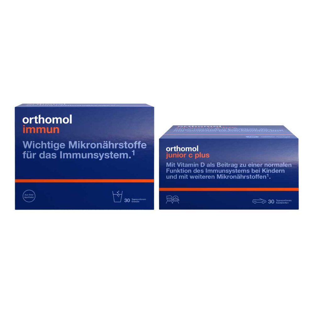 Orthomol Immun Granulat + Orthomol junior C plus