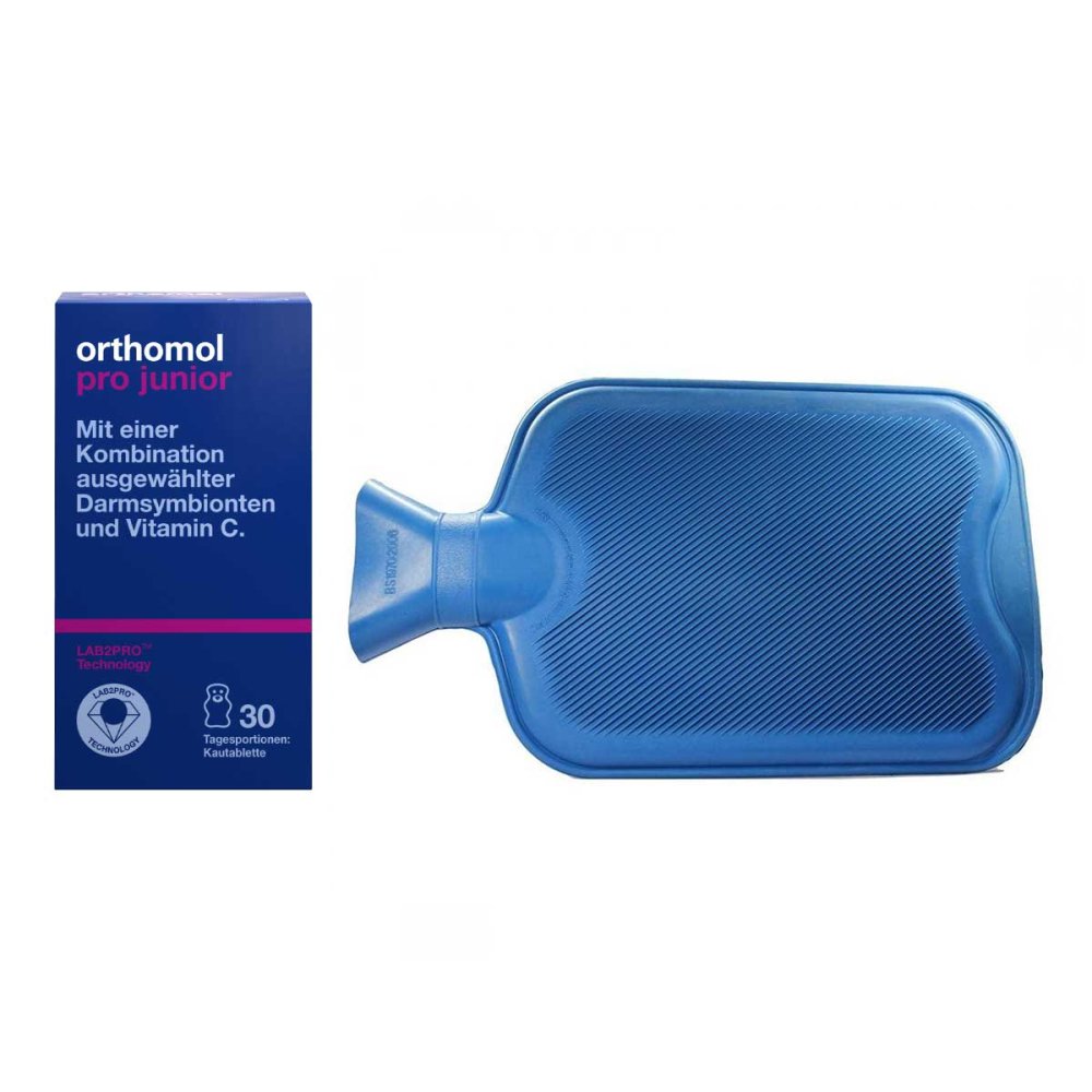 Orthomol Pro junior Kautablette Erdbeere 30 Stk. + WÃ¤rmflasche
