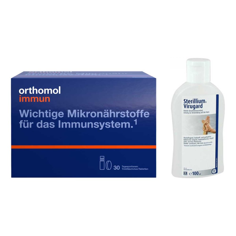 Orthomol Immun TrinkflÃ¤schchen 30 Stk.+ Sterillium Virugard