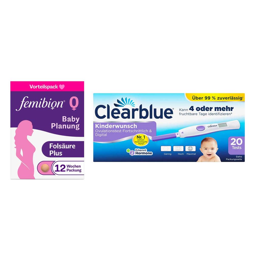 Femibion 0 Babyplanung 84 stk + Clearblue Ovulationstest fortsch