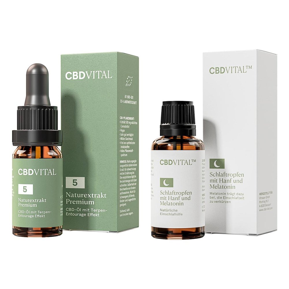 CBD VITAL CBD Ãl 5% 10 ml + Schlaftropfen 30 ml