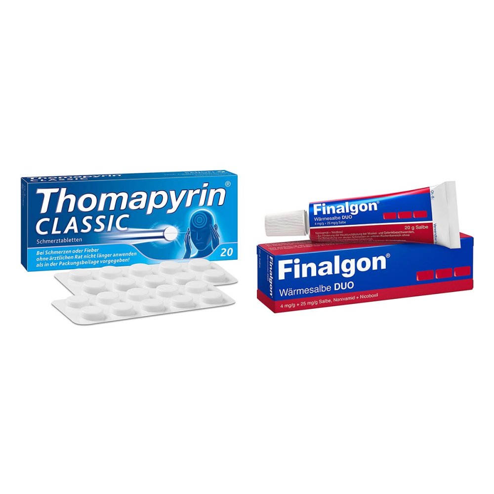 Thomapyrin CLASSIC 20stk und Finalgon WÃ¤rmesalbe DUO 20g