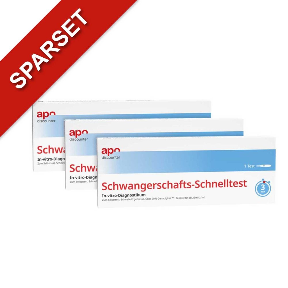 Schwangerschaftstest 3er-Pack von apodiscounter