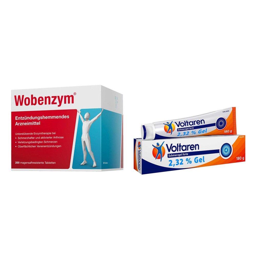 Wobenzym Tabletten + Voltaren Schmerzgel forte 23,2 mg/g Gel