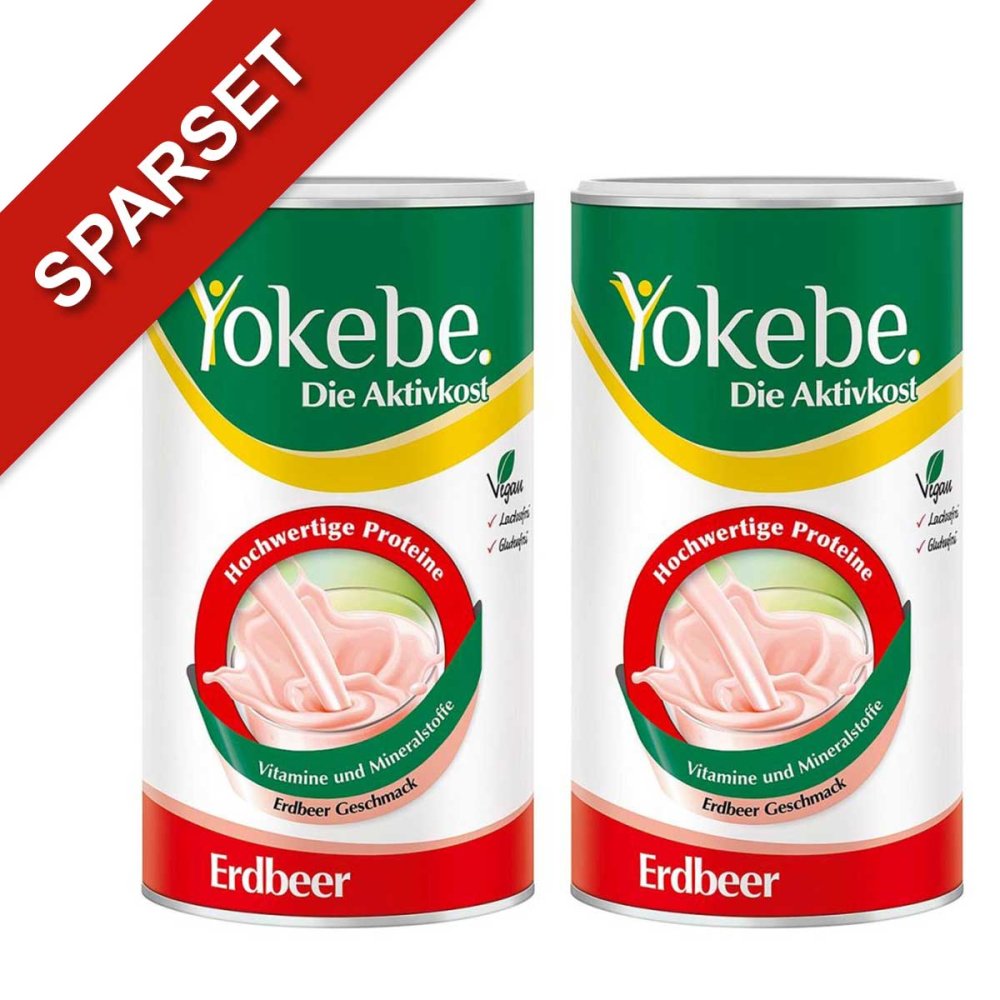 Yokebe Erdbeer - DiÃ¤tshake zur Gewichtsabnahme - mit Protein