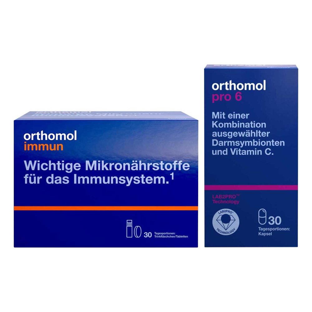 Orthomol Immun TrinkflÃ¤schchen/tabletten+Orthomol Pro 6 Kapseln