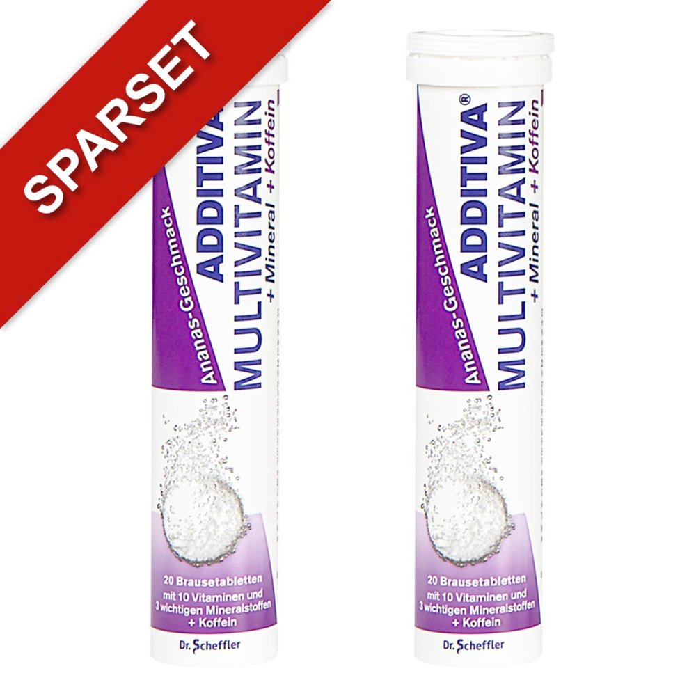 Additiva Multivit.+Mineral+Koffein Ananas Brausetabletten