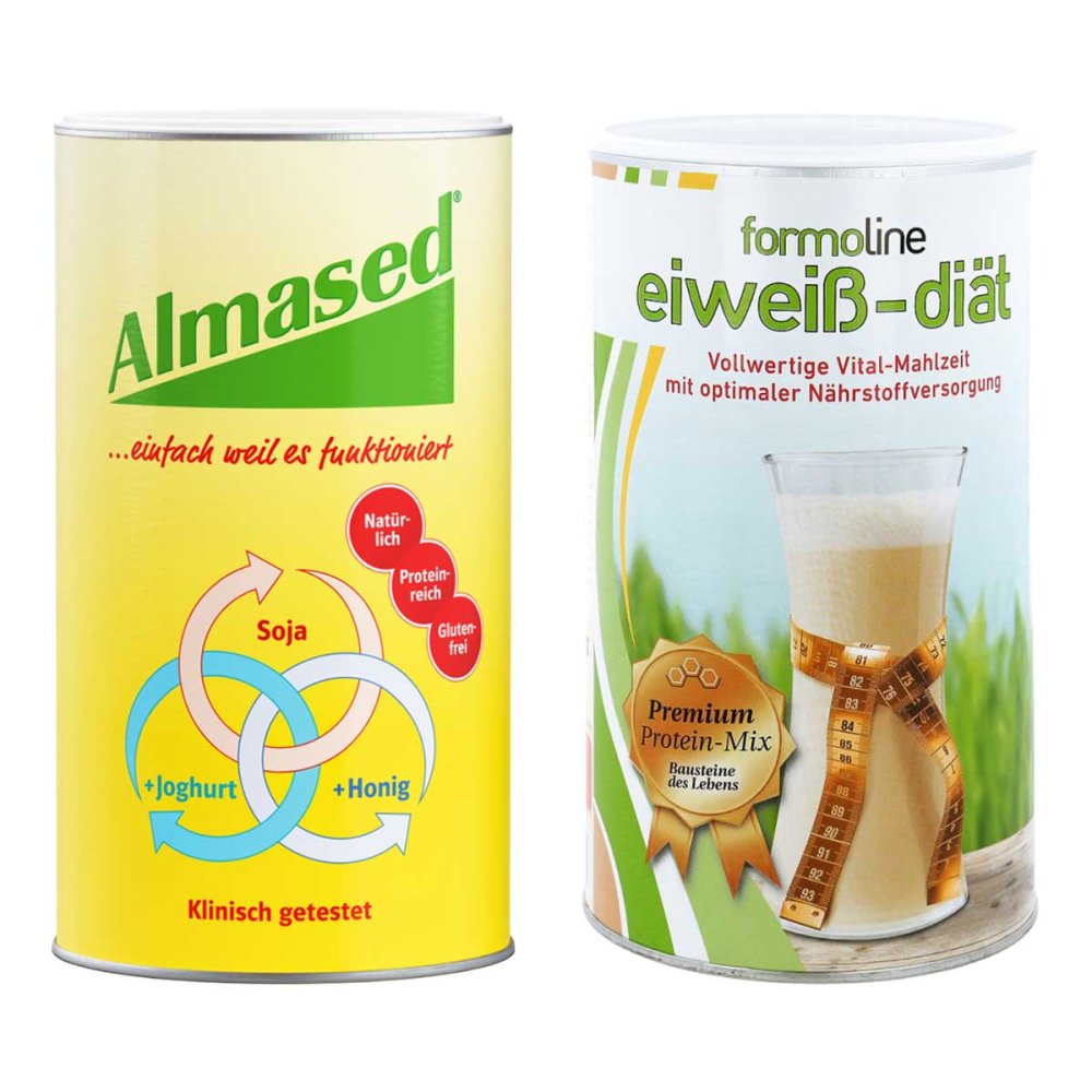 Almased Vitalkost und Formoline Eiweiss Diät Pulver