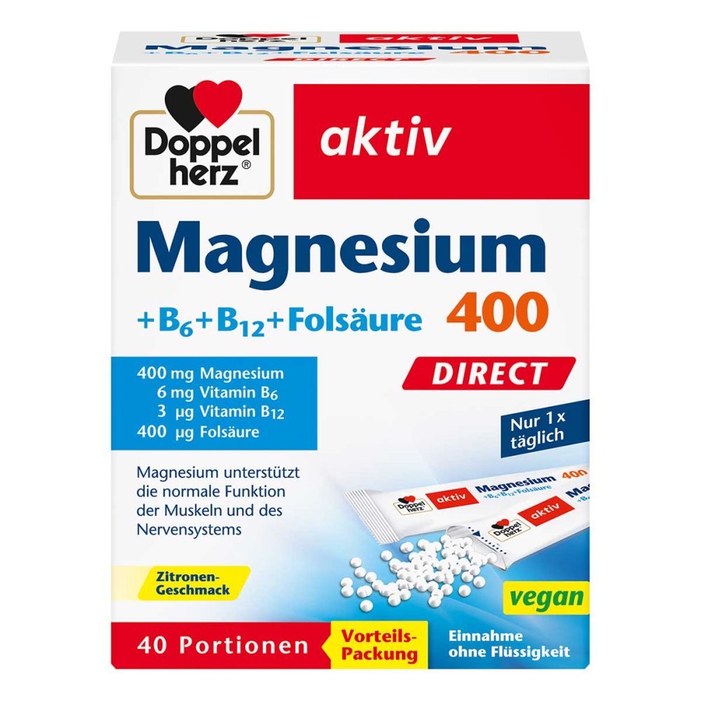 Doppelherz Magnesium + B Vitamine Direct Pellets