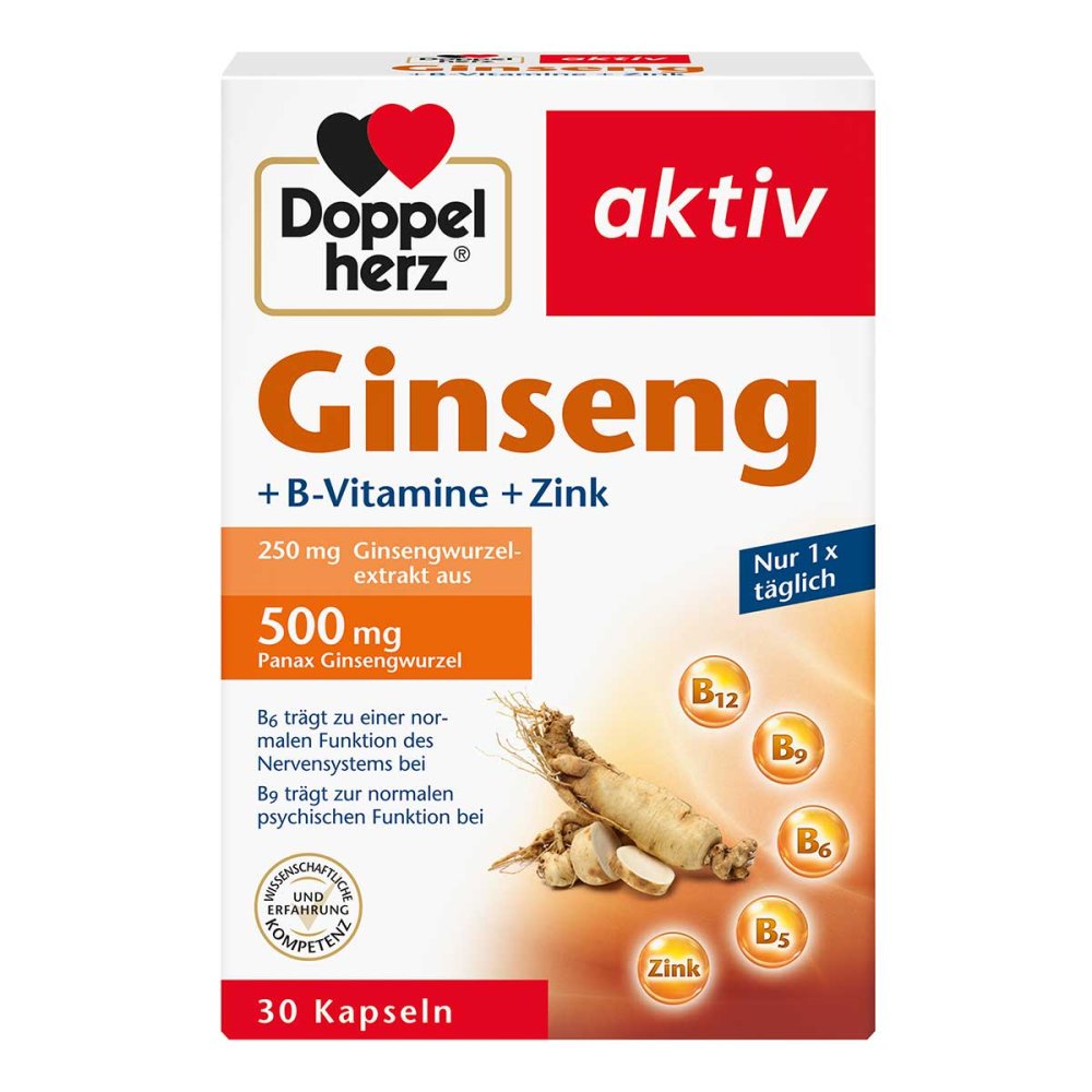 Doppelherz Ginseng 250+b-vitamine+zink Kapseln