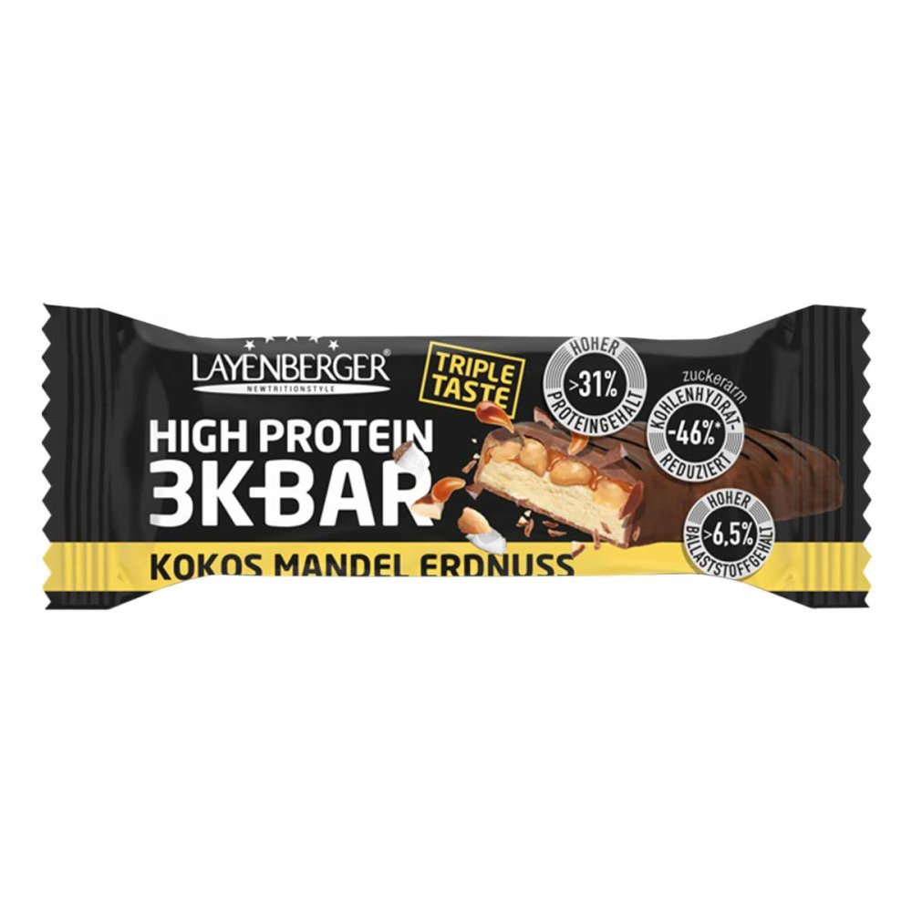 Layenberger 3k Protein Bar Triple Taste Erdnuss Mandel Kokos