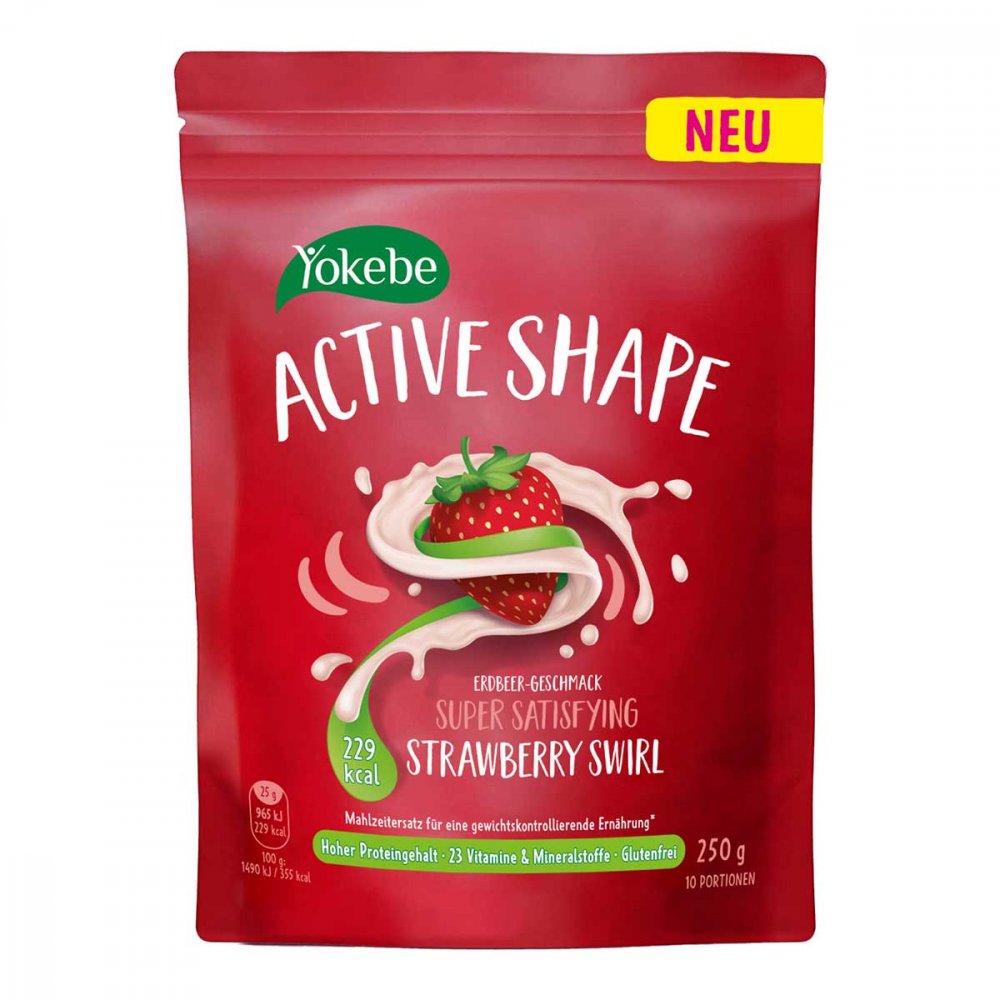 Yokebe Active Shape Strawberry Swirl Pulver