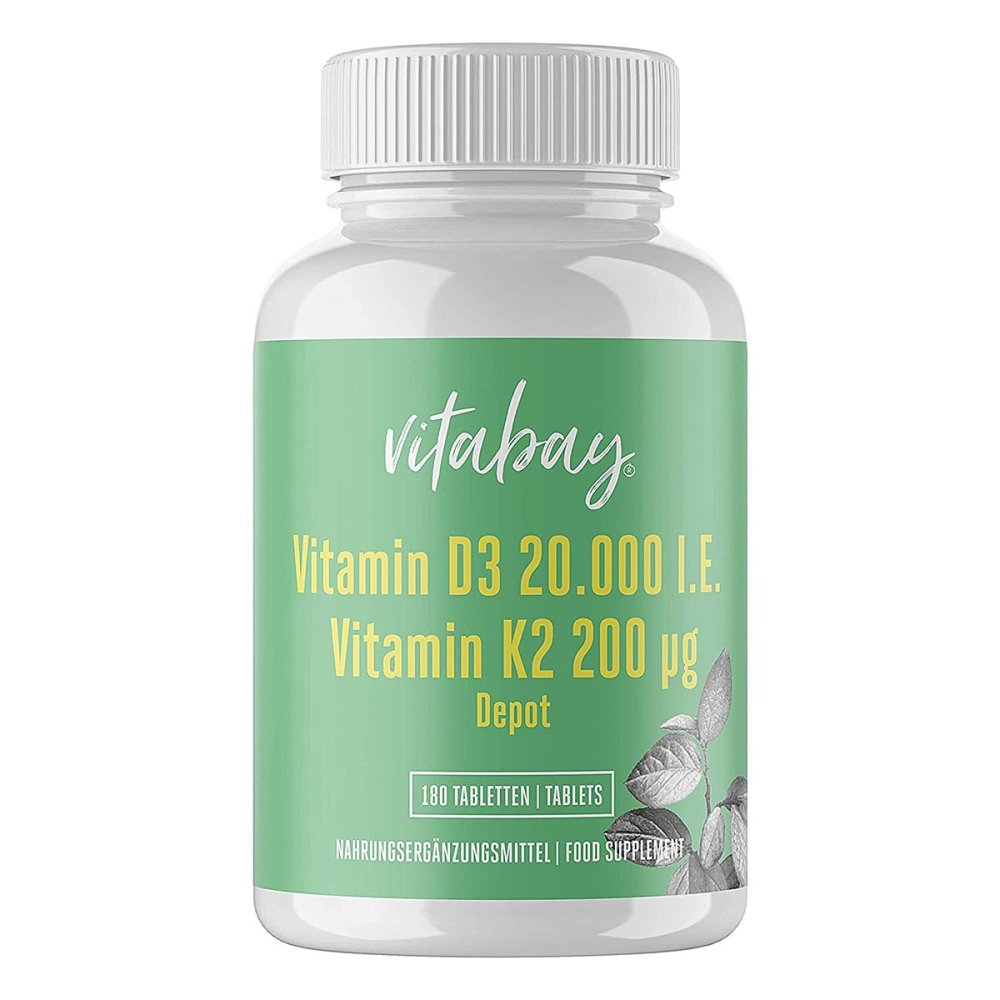 Vitamin D3 Depot 20.000 I.E. + Vitamin K2 200 mg Tabletten