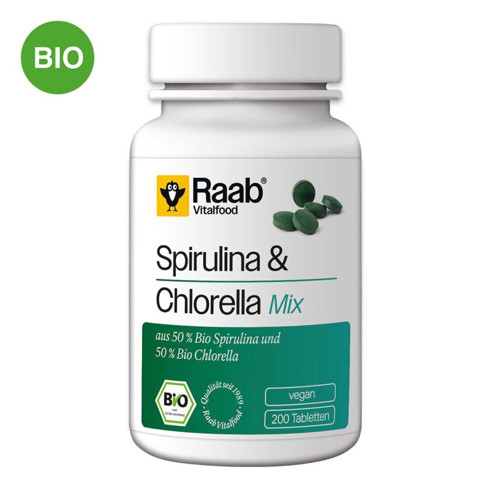 Raab Vitalfood Spirulina+Chlorella Bio Pulver